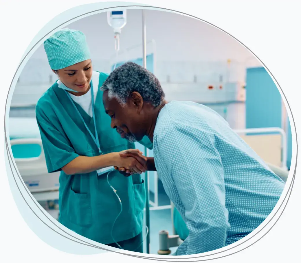 Nurse and patient decorative image