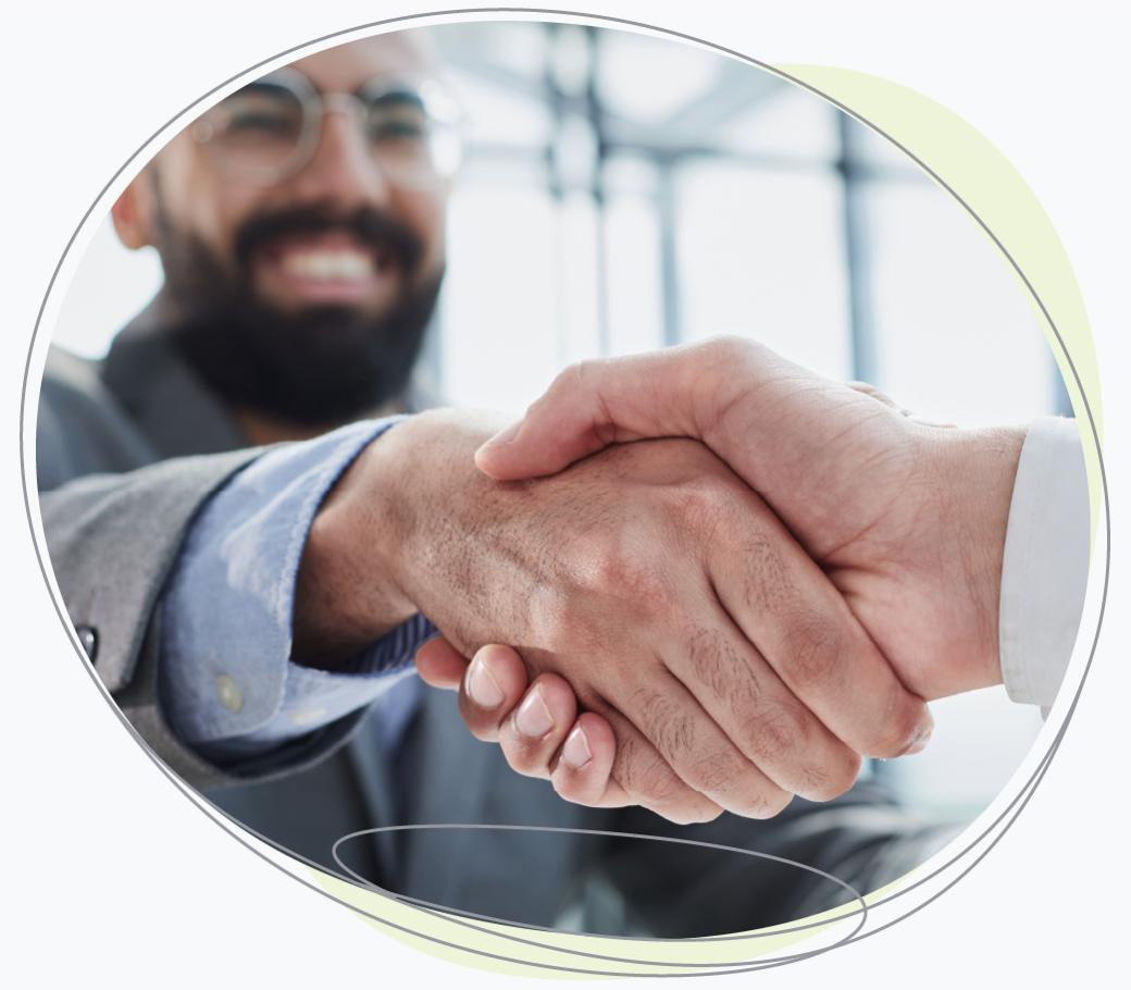 Person shaking hands decorative image